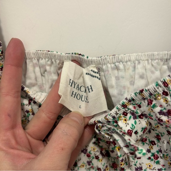 NEW Tuckernuck Hyacinth House Floral Payton Blouse Bows Puff Sleeve Size Large - Picture 4 of 12